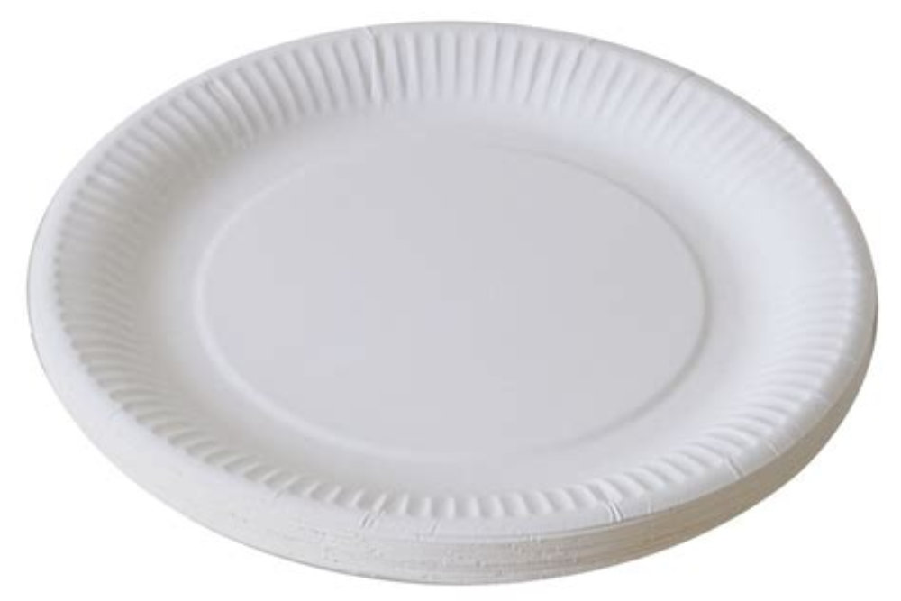 Assiettes en carton blanc