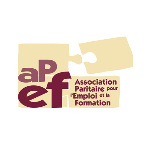 Logo de notre partenaire pédagogique l'APEF, l'association paritaire pour l'emploi et la formation